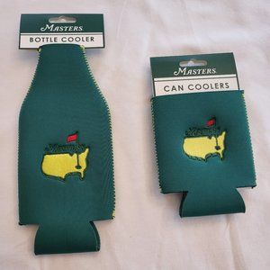 3 NWT Masters Augusta National Green Bottle and Can Koozies PGA Golf Beer Koozie